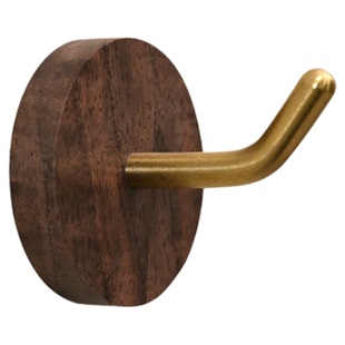 实木挂钩免打孔强力黏贴墙上挂衣架门后挂衣钩玄关钥匙挂架木质架