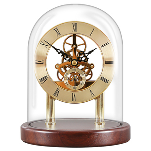 汉时钟表现代客厅坐钟轻奢仿机械装饰时钟创意台钟家用座钟D266