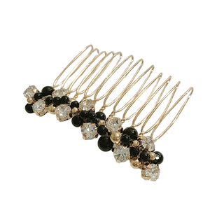 珍珠发梳盘发防滑插梳碎发刘海梳韩国成人发夹女发卡顶夹梳子头饰