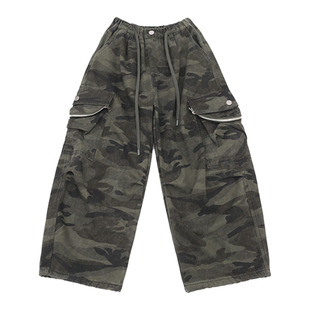 男童加绒裤子2025冬装新款中大童加厚工装裤潮酷长裤儿童迷彩裤暖