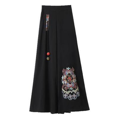 雪纺裙裤阔腿裤长裤子女