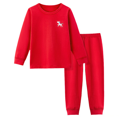 猫人a类纯棉红色新年秋衣秋裤