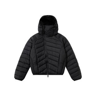 sameuoo散养文化「骨影」90白鸭绒排骨羽绒服 斜拉链短款连帽外套