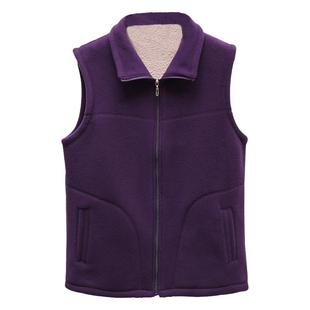 中老年摇粒绒马甲女款2025新款春秋女士马夹中年妈妈背心外套坎肩