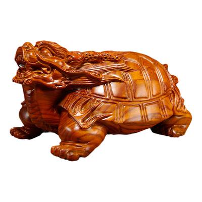 花梨办公室客厅玄关摆设龙头龟