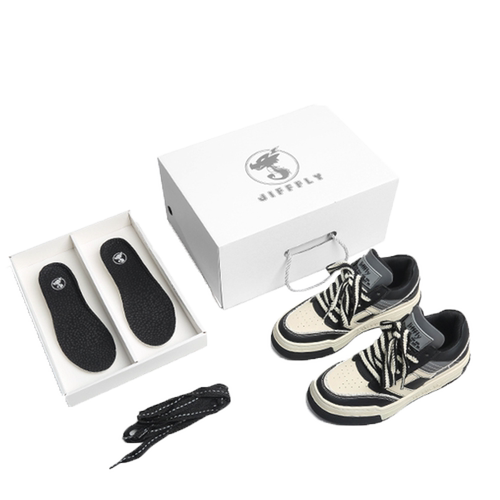 JiffflyAir Cushion百搭复古面包鞋情侣内增高爆米花休闲板鞋男