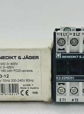 BENEDIKT & J?GER K3-22ND01 11kW 3400 32A 接触器线圈 180-210-