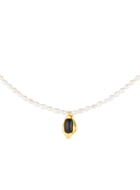 ZIVGREY纯银黑玛瑙珍珠项链