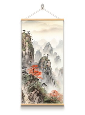 玄关装饰画有山无水靠山图壁画