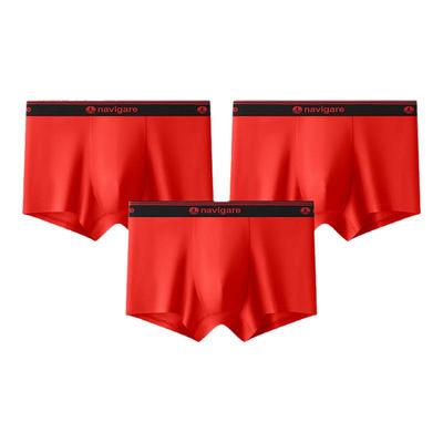 意大利小帆船男士内裤红色本命年