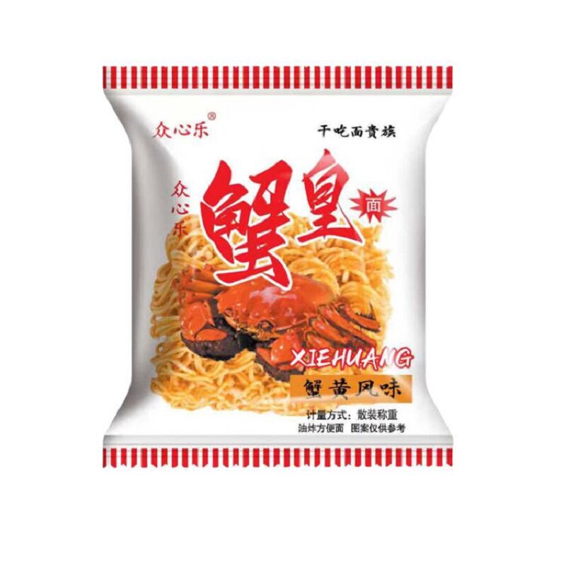 众心乐干脆面蟹黄面蟹皇面蟹黄干冲泡方便面/拉面/面
