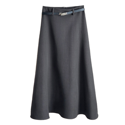 黑色气质西装半身裙女2026春夏季新款高腰垂感a字遮胯显瘦中长裙