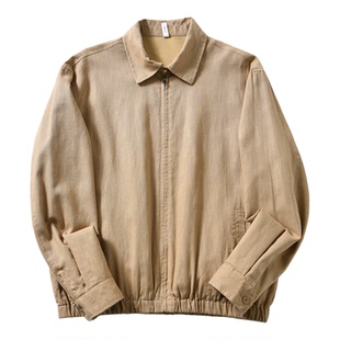 【老钱风~苎麻+亚麻-灵顿G9】春秋男士意式复古休闲翻领夹克外套