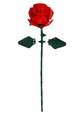 积木玫瑰花拼装仿真鲜花朵