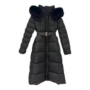 现！韩国代购狐狸大毛领修身长款羽绒服 冬保暖加厚显瘦鸭绒外套