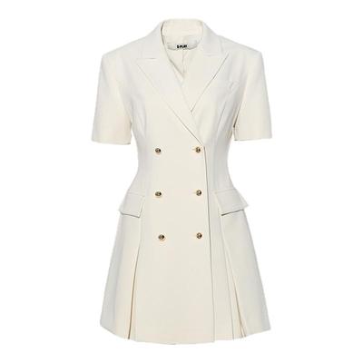 DPLAY双排撞色纽扣连衣裙