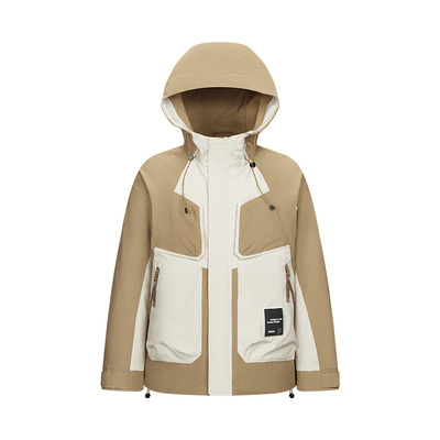 商场羽绒服森马连帽撞色拼接宽松