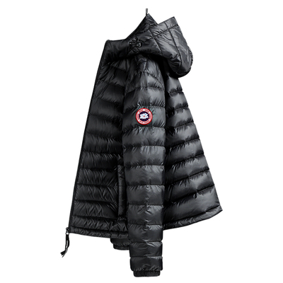 大鹅轻薄羽绒服男轻便连帽2025新款白鸭绒短款情侣保暖冬季外套女