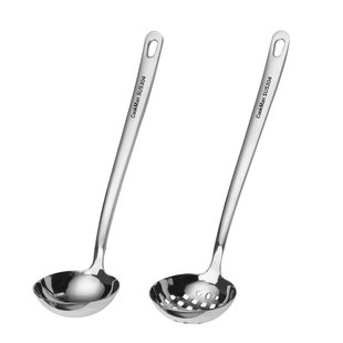 加厚长柄304不锈钢火锅勺套装汤勺漏勺家用大小号勺子厨房盛粥勺
