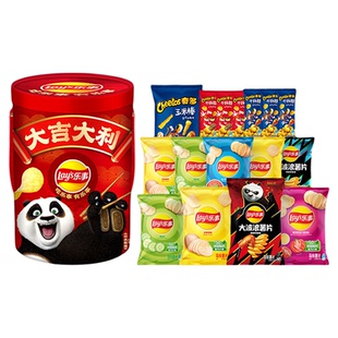 乐事零食全家桶620g薯片超大桶装礼包新春限定礼盒巨大型抱抱筒
