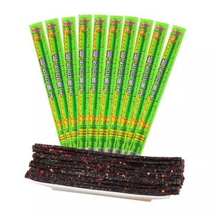 海洋虹超长豆角干辣条麻辣素牛筋一根面筋棒网红解馋怀旧零食小吃