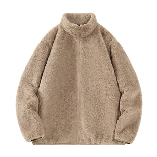 班尼路毛绒外套男秋冬夹克男款珊瑚绒抓绒衣加厚羽绒内胆男上衣A