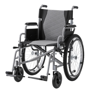 可孚轮椅承重300斤大体重肥胖老人专用手推车多功能减震轻便折叠