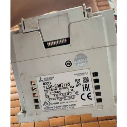 询价下单三菱PLC FX5U-80MT/ES，原装拆机件，功能正常，