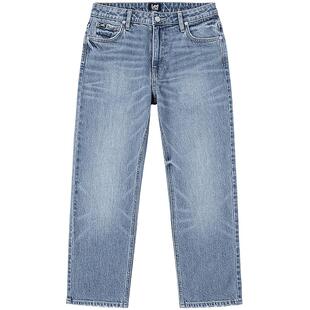 【张凌赫代言】Lee舒适直筒五袋款设计中浅蓝女牛仔裤潮流A08907