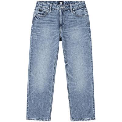 【张凌赫代言】Lee舒适直筒五袋款设计中浅蓝女牛仔裤潮流A08907