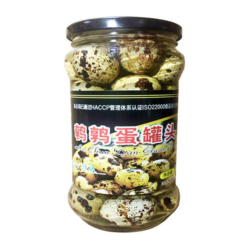 东北五香鹌鹑蛋罐头500g3瓶装