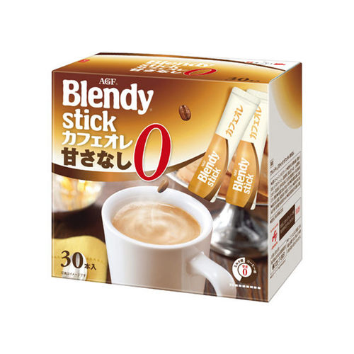 日本进口AGF blendy stick布兰迪零砂糖拿铁欧蕾速溶咖啡24支