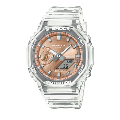 卡西欧男生新款透明八角防水手表