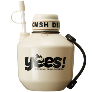 cmsh水杯大号大容量耐高温大肚杯子女生高颜值吸管杯2025新款水壶