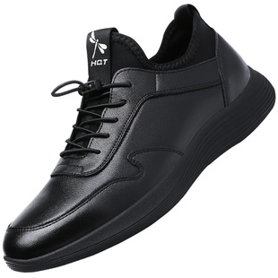 红蜻蜓男鞋秋冬新款真皮男士运动鞋休闲皮鞋旅游鞋子大码增高加绒