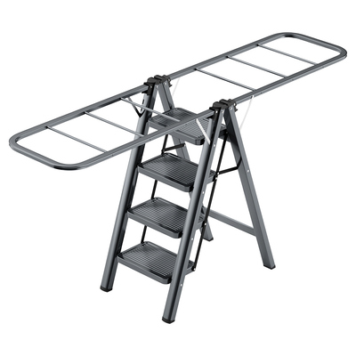 晾衣架梯子两用登高家用
