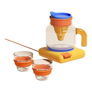 CHaKOLAB和序养生壶玻璃杯套装恒温加热杯垫可调节热水保温小暖垫