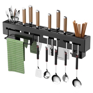 不锈钢家用刀架多功能壁挂式厨房刀架子放刀具置物架放菜刀筷子架