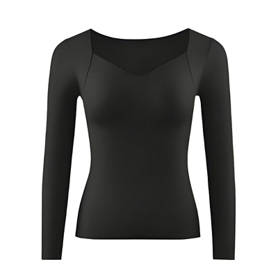 保暖上衣内搭女士长袖带胸垫打底