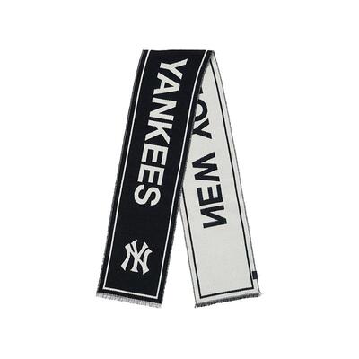 【自营】MLB男女情侣学院风字母logo休闲保暖围巾24秋季新款MFV01