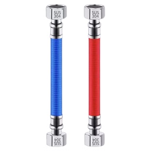 304不锈钢波纹管燃气热水器冷热进水软管4分金属防爆隔热家用水管