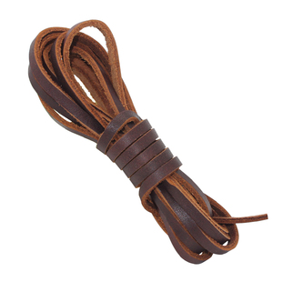 真皮鞋带植鞣革头层进口小牛皮红翼扁形蜡皮酒红色棕色红棕色装饰