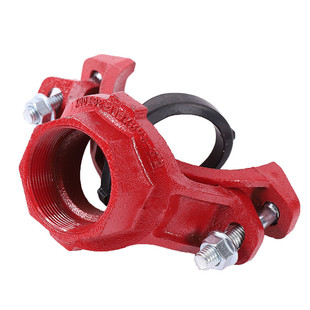 丝接机械三通消防管道开孔螺纹式三通114*76球墨铸铁沟丝连接机三