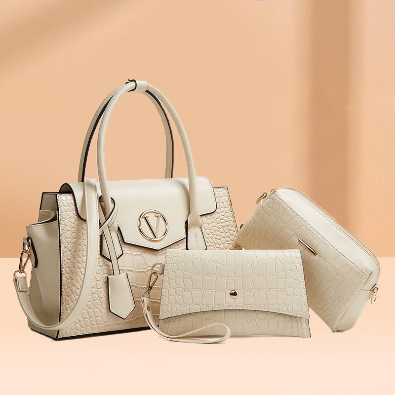 新品 女包2025新款大容量菱格多件套母包单肩斜挎女包三件套女包