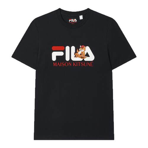 Fila/斐乐黄景瑜同款MAISON KITSUNE联名男子短袖T恤F11M529101F