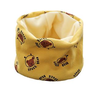 儿童围脖加绒秋冬季卡通宝宝围巾新生婴儿脖套外出防风双层加厚潮