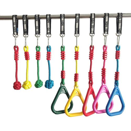 网红儿童塑料吊环幼儿园阳台吊荡秋千挂钩锻炼户外玩具带连接室内