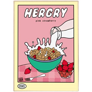 巴多胺ins风卧室床头装饰画可爱卡通餐厅挂画女孩儿童房桌面摆画