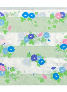 麦纳氏清新牵牛花彩色印花餐巾纸