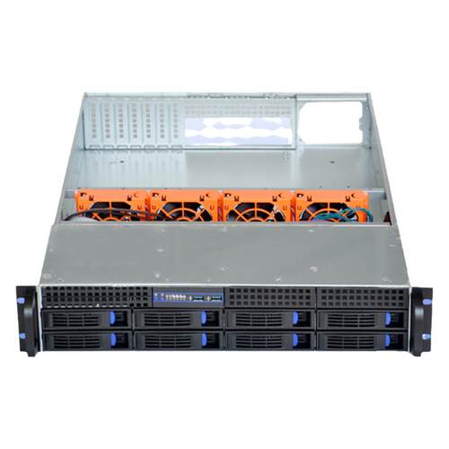 鼎翔工控2U8盘位热插拔机箱2U工控服务器机箱U.2 双CPU大板 8654